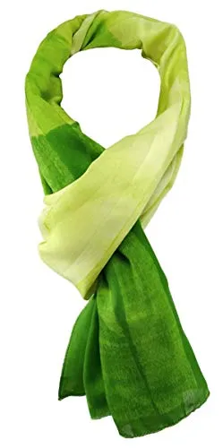 Produktbild TigerTie Chiffon Schal in grün hellgrün unicolor gemustert - Größe 155 x 50 cm