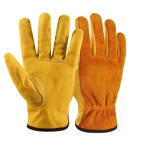 NickyPicky Arbeitshandschuhe Herren und Damen – Gartenhandschuhe Dornenfest aus Leder – schützende Handschuhe für Garten, Baustelle und Holzarbeiten – robust, atmungsaktiv, mit starkem Grip - X-Large