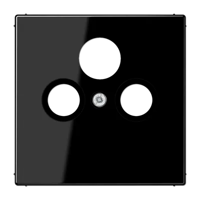 Jung LS990SATSW Abdeckung für Universal-Sat/BK-Dosen 1-fach, Thermoplast, Serie LS, schwarz