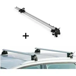 Fahrradträger Bike Pro + Relingträger CRV107A kompatibel mit für Suzuki S-Cross 5 Türer ab 2014