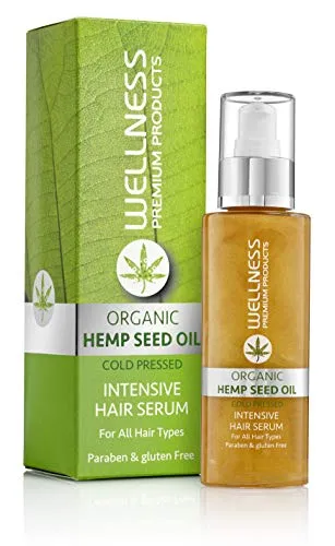 WELLNESS PREMIUM PRODUCTS Intensive feuchtigkeitsspendendes Haarserum mit goldenen Partikeln für alle Haartypen 100ml