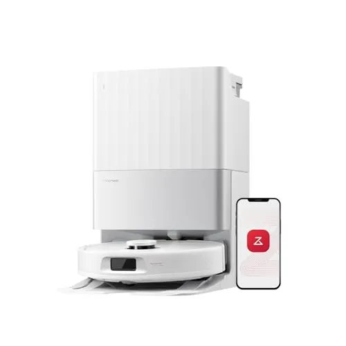 Roborock Qrevo 5AE Saug- Wischroboter mit Absaugstation - Saugroboter mit beeindruckender Saugkraft von 12.000 Pa, inklusive Multifunktions-Dockingstation für automatische Reinigung und Selbstwäsche. Ideal für gründliche Reinigung und mehr Freizeit!