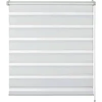 Schöner Wohnen Doppelrollo Tilda 75 cm x 150 cm Weiß - Rollos & Raffrollos – Das Doppelrollo Tilda bietet flexibles Licht- und Sichtmanagement durch abwechselnd transparente und blickdichte Stoffbahnen, ideal für stilvolle Fensterdekoration.