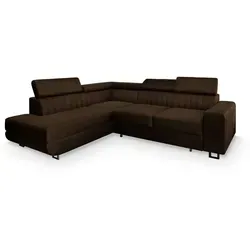 Masseno Ecksofa NOLA L-S mit Schlaffunktion - Sofa mit Bettkasten, elegantes Design und vielseitige Schlaffunktion, ideal für Gäste und platzsparend für Ihr Wohnzimmer.