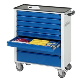 Rau Werkzeugwagen mit 8 Schubladen - Robuster Werkstattwagen - Robuster Werkzeugwagen mit 8 Schubladen, ideal zur effizienten Organisation von Werkzeugen. Hohe Belastbarkeit von 450 kg und langlebige Pulverbeschichtung für optimale Nutzung in Werkstätten.