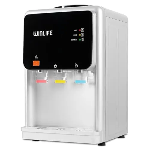 WINLIFE® Mini Wasserspender Silber mit Kindersicherung