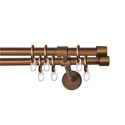 GARESA Gardinenstange RUSTIKA, Ø 16 mm, 2-läufig in bronze von Garesa