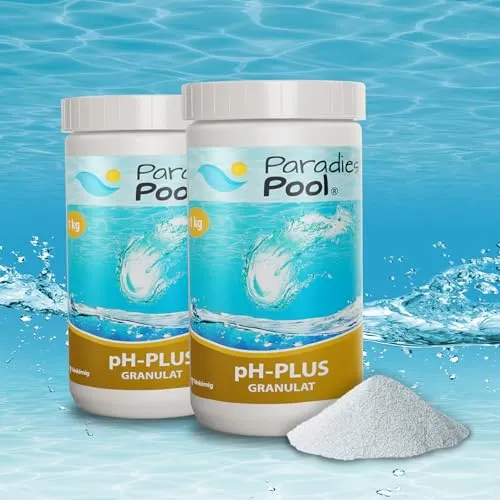 Paradies Pool pH Plus Granulat 2 kg, pH Heber, Schwimmbecken, Pool, Qualität aus Europa