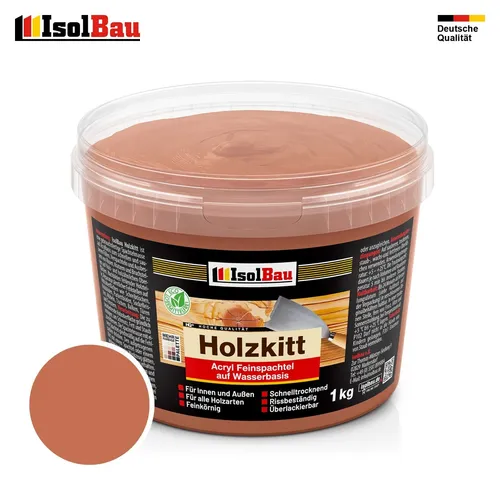 Holzkitt Spachtelmasse Holzspachtelmasse Außen Innen 1 kg Mahagoni ( Nr. 15 )