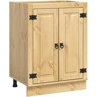 vidaXL Schrank SKI Honigbraun 60 x 46 x 81,5 cm – Massives Kiefernholz - Moderner Küchenschrank aus robustem Kiefernholz, bietet eleganten Stauraum für deine Wohn- und Essgegenstände. Ideal für stilbewusste Haushalte.