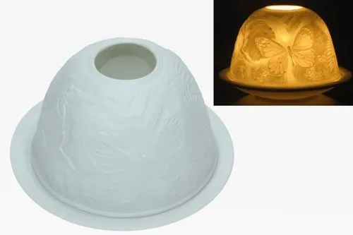 Porzellan Windlicht Schmetterling Windlichter Teelichthalter Schmetterlinge neu