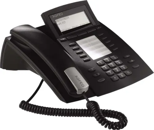 AGFEO Systemtelefon ST42 - ISDN-Telefon in Schwarz, 10 doppelt belegbare Funktionstasten und SmartHome-Steuerung für moderne Kommunikation