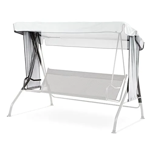 PATIO Seitenwände für 3-Sitzer Hollywoodschaukel Seitenschutz 2 Stück 52 x 117 cm 100% Polyester wasserbeständig hellgrau Latina Kollektion