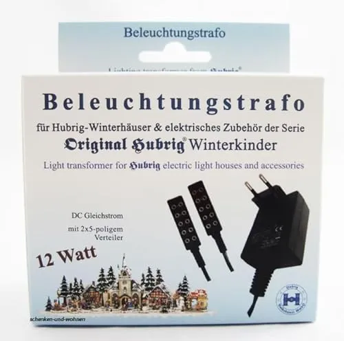 Trafo 230V/12W mit 2 x 5 poligem Verteiler für Hubrig Winterhäuser
