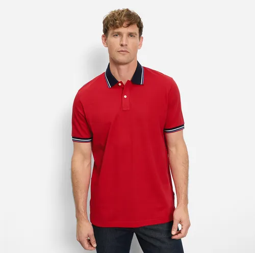 OLYMP Poloshirt Casual farbliche Kontrast-Details