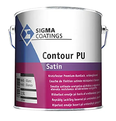 PPG UNIVER Contour PU Satin 2,5L weiß SIGMA COATINGS