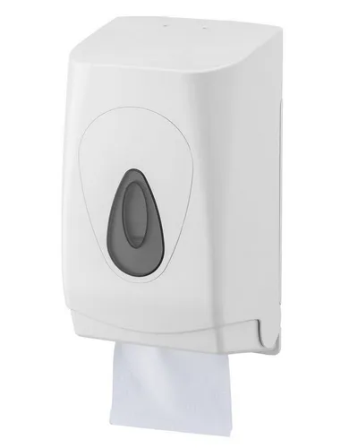 PQTissue Toilettenpapierhalter – Hygienischer Klopapierspender aus Kunststoff - Moderner Toilettenpapierhalter aus robustem Kunststoff für hygienische Einzelblattentnahme. Mit Schloss für sicheren Zugriff und Platz für individuelle Logobedruckung. Ideal für Unternehmen und stark frequentierte Bereiche.