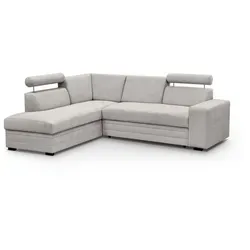 Ecksofa Roma mit Schlaffunktion und Bettkasten in beige von Beautysofa