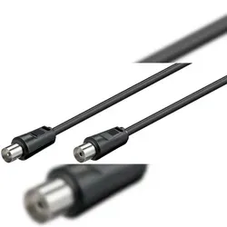 goobay Antennen Anschlusskabel Koax-Stecker/Kupplung 5m schwarz