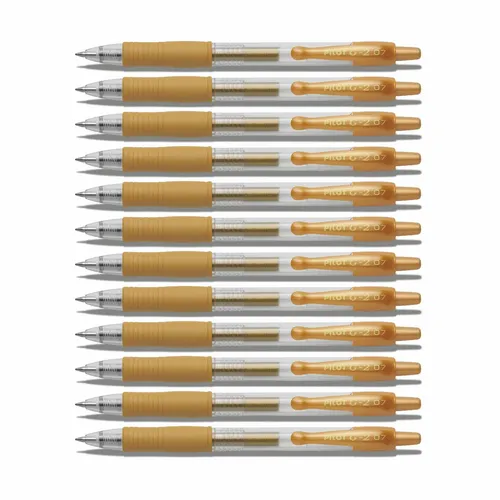 Pilot G2-07 Gelschreiber gold - 12er-Set in gold von PILOT