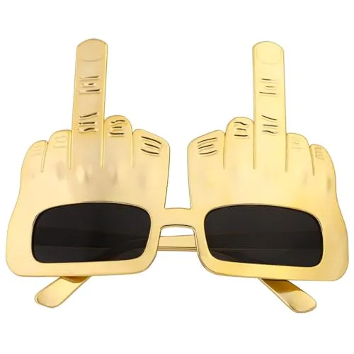 HZAOPZE 1 pcs Kreativer Mittelfinger aus Der Handform Finger Dumme Lustige Party Lustige Neuheit Sonnenbrille für Party- Selfie- Requisiten, 6,3 Zoll breit