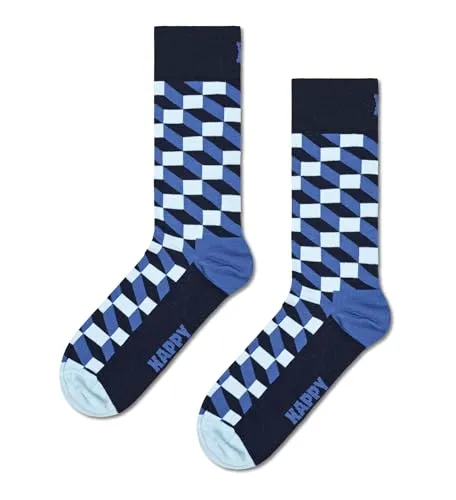Happy Socks Unisex Filled Optic, Blau, 41-46 EU