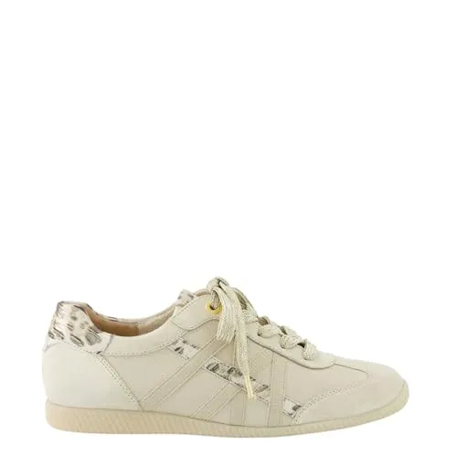 Sneaker Paul Green beige, Größe 37 - Stylische Sneaker von PAUL GREEN aus hochwertigem Kalbsnappa- und Veloursleder. Mit komfortablem Frotteefutter und gepolsterter Innensohle für angenehmes Tragegefühl. Ideal für schmale bis normale Füße.