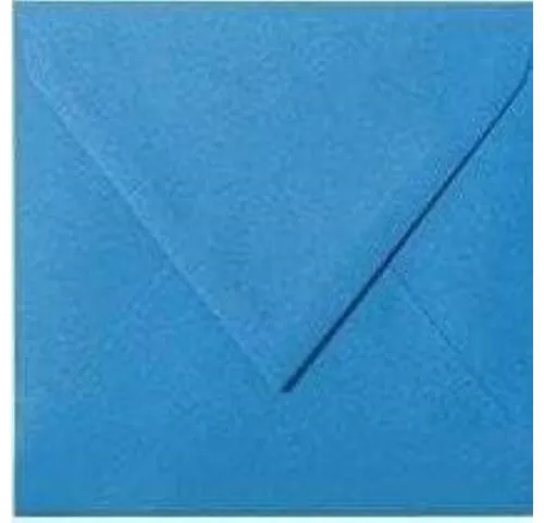 Briefumschläge24Plus Briefumschlag 25 St. 14 x 14 cm Briefumschläge Quadratisch Ozean Blau, 14 x 14 mm Briefumschläge Recyceltes Material