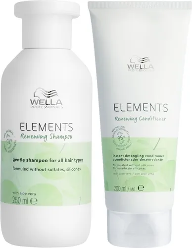 Wella Professionals Elements Renewing Set - Shampoo & Conditioner - Shampoos & Spülungen, revitalisierende Formel für gesundes und glänzendes Haar, ideal für die tägliche Pflege.