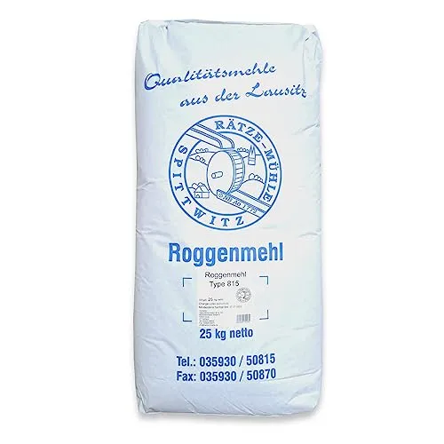 Roggenmehl 25 kg Typ 815 von Rätze-Mühle aus regionalen, naturbelassenen Roggen