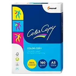 Mondi Color Copy DIN A3 Druckerpapier 160 g/m2 Satin Weiß 161 CIE 250 Blatt