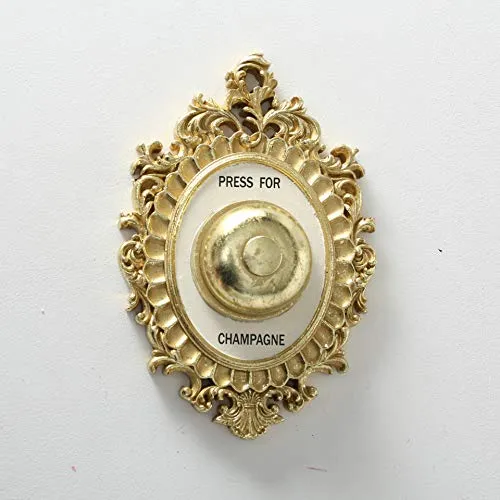 mucplants Wand-Objekt Glocke Champagne Gold Kunstharz H23cm Champagner Wandbild