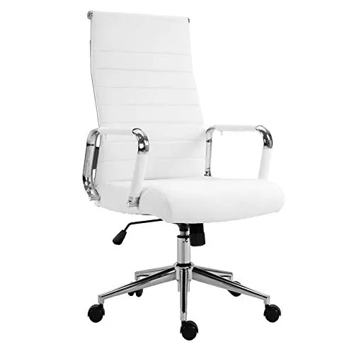 SVITA Office Comfort Bürostuhl - Drehstuhl in Weiß - Bürostuhl mit ergonomischer Rückenlehne und stufenloser Höhenverstellung, ideal für komfortables Arbeiten im Büro oder Home-Office.