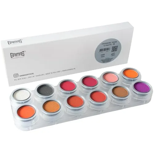 Grimas Eyeshadow/Rouge, 12-Colour-Palette, Rb