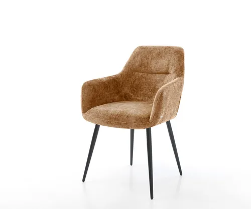 DELIFE Esszimmerstuhl Pejo-Flex Chenille Rost in orange von Delife