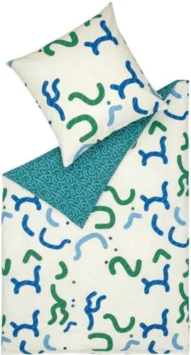 Esprit Bettwäsche CRINKLES 140x200 cm in blau von Esprit
