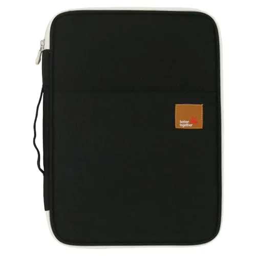 mygreen Segeltuch Portfolio Schreibmappe Tablettasche Ordnungsmappe Tragbare Aktenmappe mit Reißverschluss Dokumententasche für Kleingeräte Handy Tablet iPad Papier Notizbuch Stift Rotwein