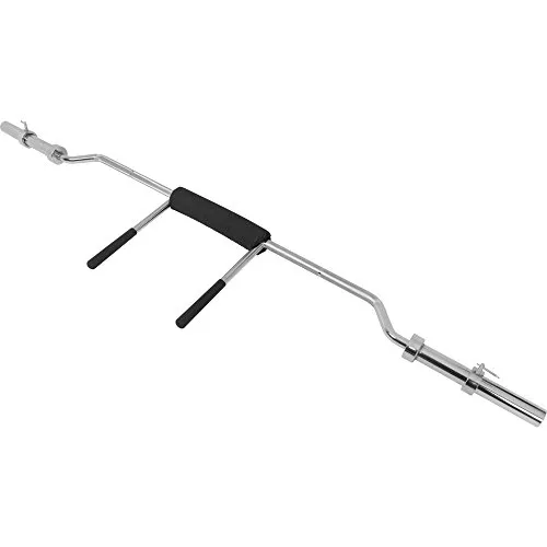 GORILLA SPORTS Safety Squat Bar mit Nackenpolster - Langhantelstange für sicheres und gelenkschonendes Training, mit gummierten Griffen für optimale Technik und Balance bei Kniebeugen.