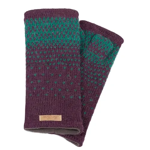 Damen Pulswärmer Armstulpen Modell Ida (Dunkelviolett 20755)