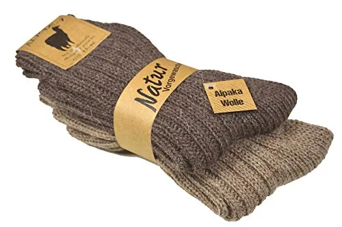 Good Deal Market 2er Pack Alpaka Socken Gr. 39/42, cashmere-socken socken seide alpacasocken gestrickte woll wintersocken damen thermo wintersocken herren alpaka alpakasocken warme