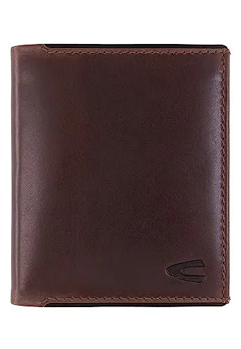 camel active Cruise Herren Geldbörse Hochformat - Mittelgroße RFID-Lederbörse in Braun mit 8 Kreditkartenfächern und modernem Look