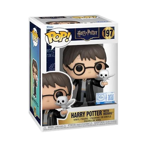 Funko Pop Harry Potter mit Hedwig - Sammlerstück: Funko Pop Figur von Harry Potter mit seiner treuen Eule Hedwig, ideal für Fans und zur Verschönerung jedes Raums.