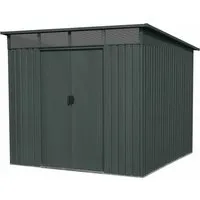 Floraworld Gerätehaus Skyligh 238 x 279 x 202 cm - Gerätehaus mit Pultdach, ideal für die Aufbewahrung von Gartenwerkzeugen und -zubehör, robust und wetterfest.