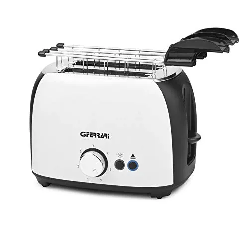 G3 Ferrari G10033 Grantoast Toaster - Toaster mit 800 W Leistung, 7 Bräunungsstufen und Auftaufunktion – ideal für perfekte Toasts und eine einfache Reinigung dank der praktischen Krümelschublade.