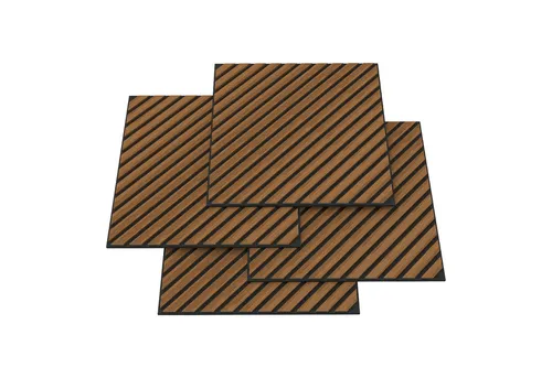 neu.holz 3D Wandpaneel Vang, 4-tlg Set in Teakoptik in braun von neu.holz