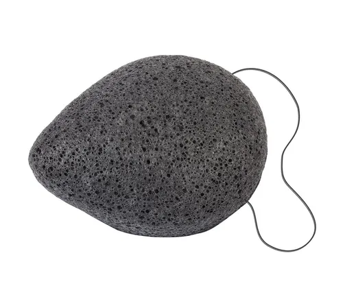 CROLL & DENECKE Konjacschwamm mit Bambus Holzkohle - 1er Pack - Badeschwämme aus 100% biologisch abbaubarem Material, vegan und ideal für eine sanfte Reinigung der Haut, Nutzungsdauer bis zu 12 Wochen.