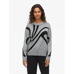 Vitif Jacquard L/S Knit Top - Noos - Pullover für Damen, eleganter Neckholder-Stil und komfortabler Schnitt für jeden Anlass.