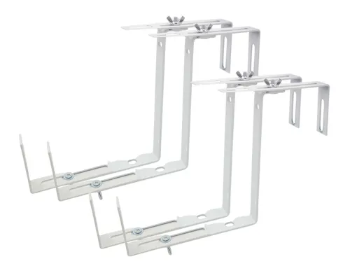 2x Balkonkastenhalter weiß Blumenkastenhalter Balkonkastenhalterung Halterung