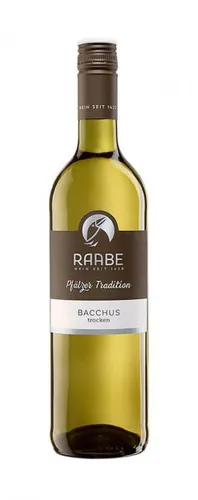 Raabe Weißwein Bacchus 0,75 l trocken fruchtig feines Beerenaroma Pfälzer Tradition