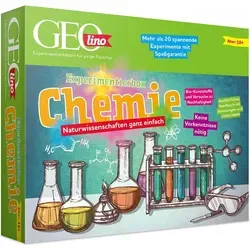 FRANZIS 67128 - GEOlino Experimentierbox Chemie, 20 spannende Experimente, inkl. Laborausrüstung und Handbuch für Kinder ab 10 Jahren